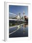 The Millennium Bridge Reflected in the Manchester Ship Canal, Salford Quays, Salford-Ruth Tomlinson-Framed Photographic Print