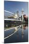 The Millennium Bridge Reflected in the Manchester Ship Canal, Salford Quays, Salford-Ruth Tomlinson-Mounted Photographic Print