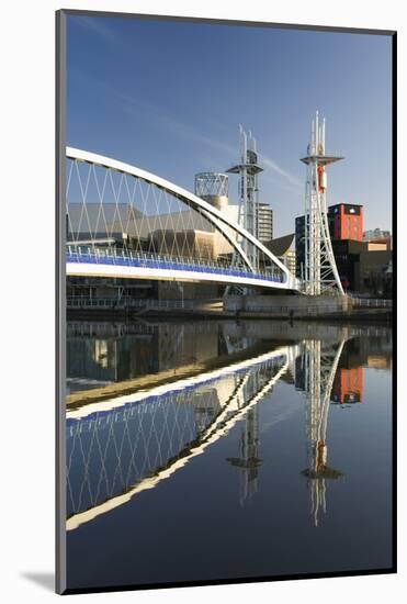 The Millennium Bridge Reflected in the Manchester Ship Canal, Salford Quays, Salford-Ruth Tomlinson-Mounted Photographic Print