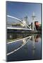 The Millennium Bridge Reflected in the Manchester Ship Canal, Salford Quays, Salford-Ruth Tomlinson-Mounted Photographic Print