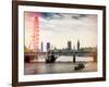 The Millennium Wheel and Houses of Parliament - Views of Hungerford Bridge and Big Ben - London-Philippe Hugonnard-Framed Photographic Print