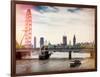 The Millennium Wheel and Houses of Parliament - Views of Hungerford Bridge and Big Ben - London-Philippe Hugonnard-Framed Photographic Print