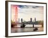 The Millennium Wheel and Houses of Parliament - Views of Hungerford Bridge and Big Ben - London-Philippe Hugonnard-Framed Photographic Print