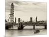 The Millennium Wheel and Houses of Parliament - Views of Hungerford Bridge and Big Ben - London-Philippe Hugonnard-Mounted Photographic Print