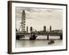 The Millennium Wheel and Houses of Parliament - Views of Hungerford Bridge and Big Ben - London-Philippe Hugonnard-Framed Photographic Print