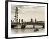 The Millennium Wheel and Houses of Parliament - Views of Hungerford Bridge and Big Ben - London-Philippe Hugonnard-Framed Photographic Print