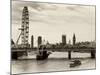 The Millennium Wheel and Houses of Parliament - Views of Hungerford Bridge and Big Ben - London-Philippe Hugonnard-Mounted Photographic Print