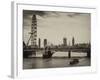 The Millennium Wheel and Houses of Parliament - Views of Hungerford Bridge and Big Ben - London-Philippe Hugonnard-Framed Photographic Print