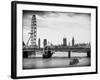 The Millennium Wheel and Houses of Parliament - Views of Hungerford Bridge and Big Ben - London-Philippe Hugonnard-Framed Photographic Print