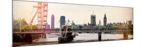 The Millennium Wheel and Houses of Parliament - Views of Hungerford Bridge and Big Ben - London-Philippe Hugonnard-Mounted Photographic Print