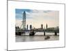 The Millennium Wheel and Houses of Parliament - Views of Hungerford Bridge and Big Ben - London-Philippe Hugonnard-Mounted Art Print