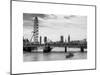 The Millennium Wheel and Houses of Parliament - Views of Hungerford Bridge and Big Ben - London-Philippe Hugonnard-Mounted Art Print