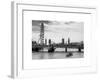 The Millennium Wheel and Houses of Parliament - Views of Hungerford Bridge and Big Ben - London-Philippe Hugonnard-Framed Art Print