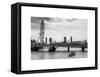 The Millennium Wheel and Houses of Parliament - Views of Hungerford Bridge and Big Ben - London-Philippe Hugonnard-Framed Stretched Canvas