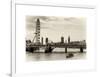 The Millennium Wheel and Houses of Parliament - Views of Hungerford Bridge and Big Ben - London-Philippe Hugonnard-Framed Art Print