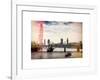 The Millennium Wheel and Houses of Parliament - Views of Hungerford Bridge and Big Ben - London-Philippe Hugonnard-Framed Art Print