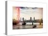 The Millennium Wheel and Houses of Parliament - Views of Hungerford Bridge and Big Ben - London-Philippe Hugonnard-Stretched Canvas