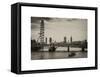 The Millennium Wheel and Houses of Parliament - Views of Hungerford Bridge and Big Ben - London-Philippe Hugonnard-Framed Stretched Canvas