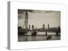 The Millennium Wheel and Houses of Parliament - Views of Hungerford Bridge and Big Ben - London-Philippe Hugonnard-Stretched Canvas