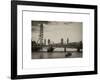 The Millennium Wheel and Houses of Parliament - Views of Hungerford Bridge and Big Ben - London-Philippe Hugonnard-Framed Art Print