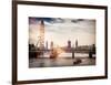 The Millennium Wheel and Houses of Parliament - Views of Hungerford Bridge and Big Ben - London-Philippe Hugonnard-Framed Art Print