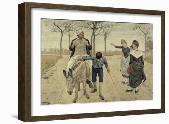 The Miller, His Son and the Donkey-Ferdinand Hodler-Framed Giclee Print