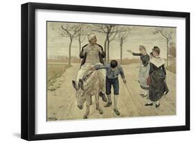 The Miller, His Son and the Donkey-Ferdinand Hodler-Framed Giclee Print