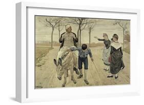 The Miller, His Son and the Donkey-Ferdinand Hodler-Framed Giclee Print