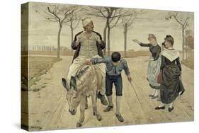 The Miller, His Son and the Donkey-Ferdinand Hodler-Stretched Canvas