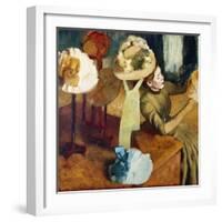 The Millinery Shop, 1879/86-Edgar Degas-Framed Art Print