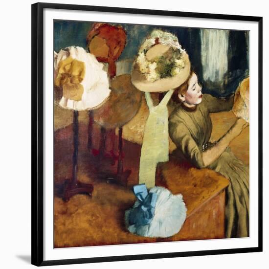 The Millinery Shop, 1879/86-Edgar Degas-Framed Premium Giclee Print