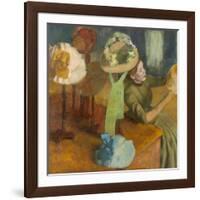 The Millinery Shop, 1879-86-Edgar Degas-Framed Giclee Print