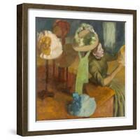 The Millinery Shop, 1879-86-Edgar Degas-Framed Giclee Print