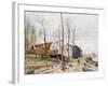 The Mills of Moret, with Rising Sun-Alfred Sisley-Framed Giclee Print