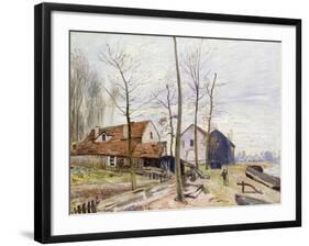 The Mills of Moret, with Rising Sun-Alfred Sisley-Framed Giclee Print