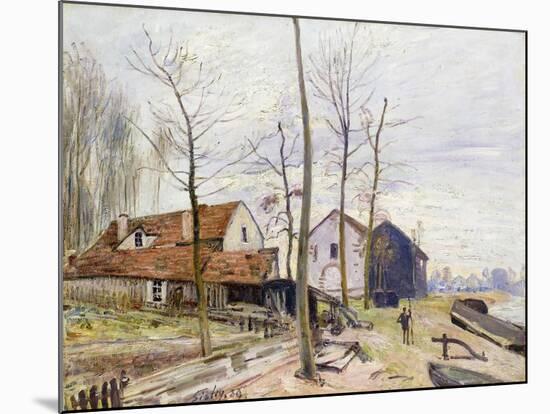 The Mills of Moret, with Rising Sun-Alfred Sisley-Mounted Giclee Print