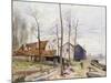 The Mills of Moret, with Rising Sun-Alfred Sisley-Mounted Giclee Print