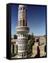 The Minaret of a 15th Century Mosque Rises Above a San'a, Yemen Neighborhood-null-Framed Stretched Canvas