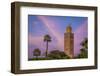 The Minaret of the Koutoubia Mosque at Twilight, Marrakech, Morocco, North Africa, Africa-Andrew Sproule-Framed Photographic Print