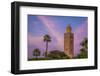 The Minaret of the Koutoubia Mosque at Twilight, Marrakech, Morocco, North Africa, Africa-Andrew Sproule-Framed Photographic Print