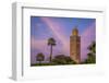 The Minaret of the Koutoubia Mosque at Twilight, Marrakech, Morocco, North Africa, Africa-Andrew Sproule-Framed Photographic Print