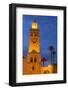 The Minaret of the Koutoubia Mosque Illuminated at Dusk-Martin Child-Framed Photographic Print