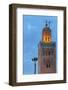 The Minaret of the Koutoubia Mosque, Illuminated at Dusk-Martin Child-Framed Photographic Print