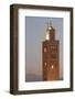 The Minaret of the Koutoubia Mosque, UNESCO World Heritage Site, at Dusk-Martin Child-Framed Photographic Print