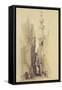 The Minaret of the Mosque of El Rhamree, Cairo, from "Egypt and Nubia", Vol.3-David Roberts-Framed Stretched Canvas