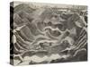 The Mine Crater, Hill 60, Ypres Salient (B/W Litho)-Paul Nash-Stretched Canvas