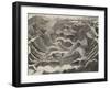 The Mine Crater, Hill 60, Ypres Salient (B/W Litho)-Paul Nash-Framed Giclee Print