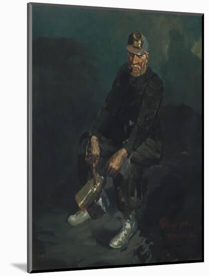 The Miner, 1925-George Luks-Mounted Giclee Print