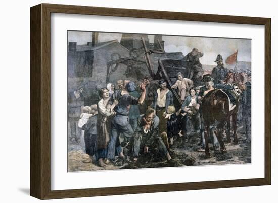 The Miner's Strike in Carmaux, 1892-Alfred Roll-Framed Giclee Print