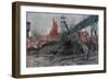 The Mines of Liévin: Calonne Pit, Artois, France, World War I, 1915-Francois Flameng-Framed Giclee Print